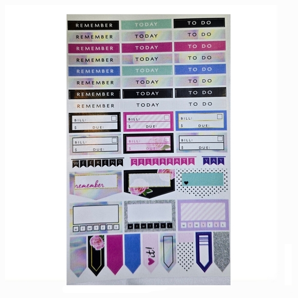 Monthly Multicolor Paper Sticker Book - Over 500 Planner Stickers - Picture 5 of 11